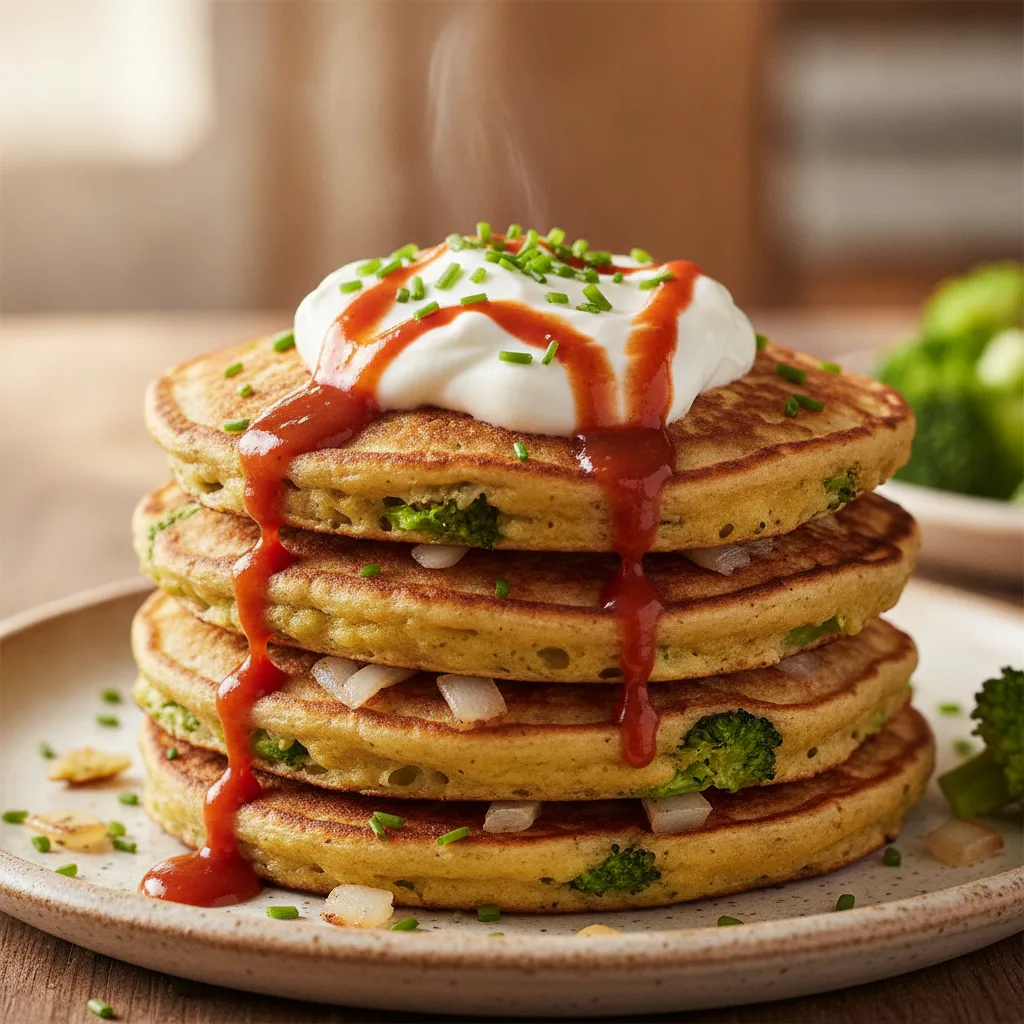 Pancake Salati ai Broccoli e Cipolla