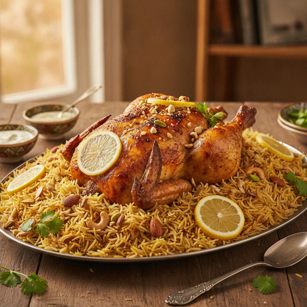 Autentisk saudiarabisk kyllingkabsa