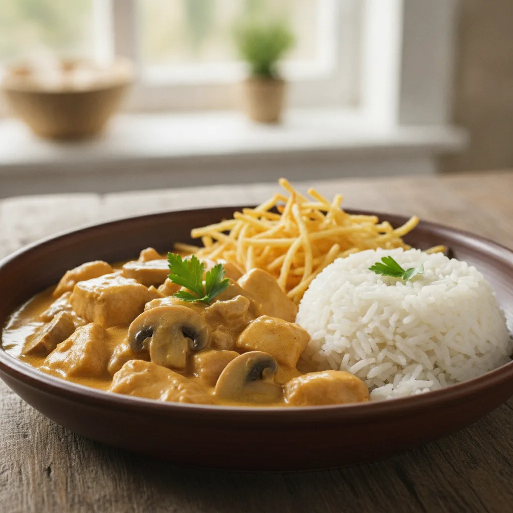 Klassieke kipstroganoff