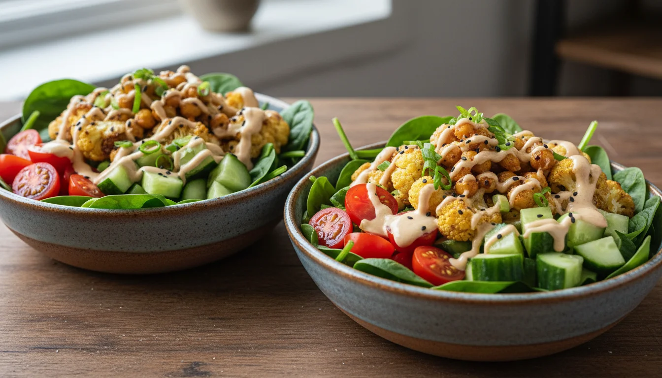 Roasted Cauliflower & Chickpea Buddha Bowl