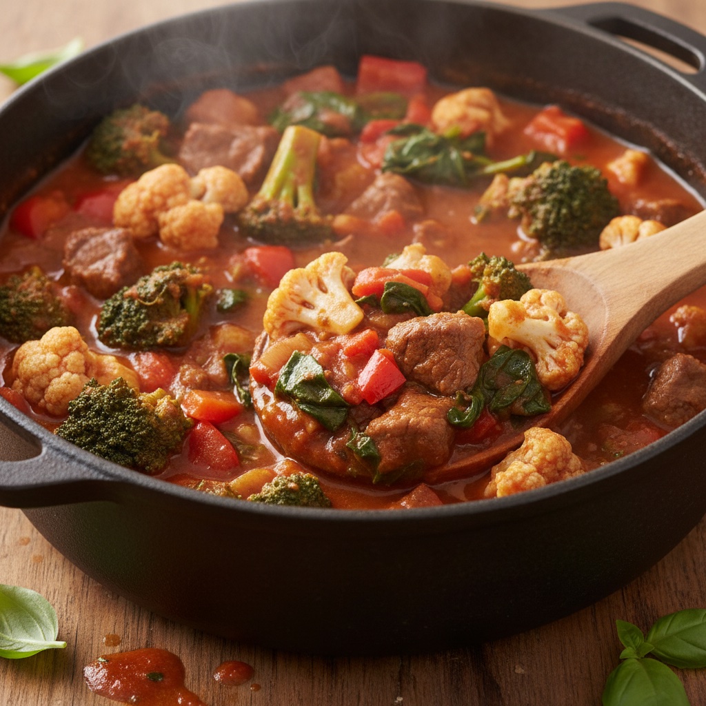 One-Pot "Fridge Cleanup" Vegetable & Beef Stew
