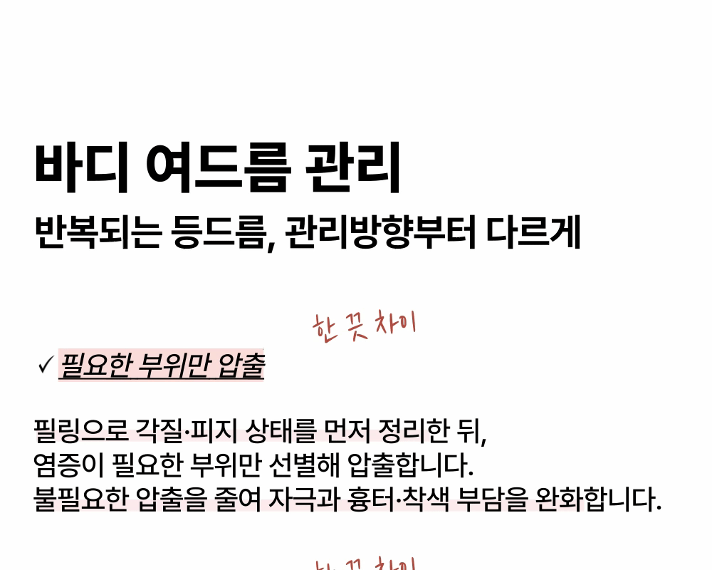 [등드름 가드름 스트레스 해결하는] 바디 여드름 관리 상세 이미지