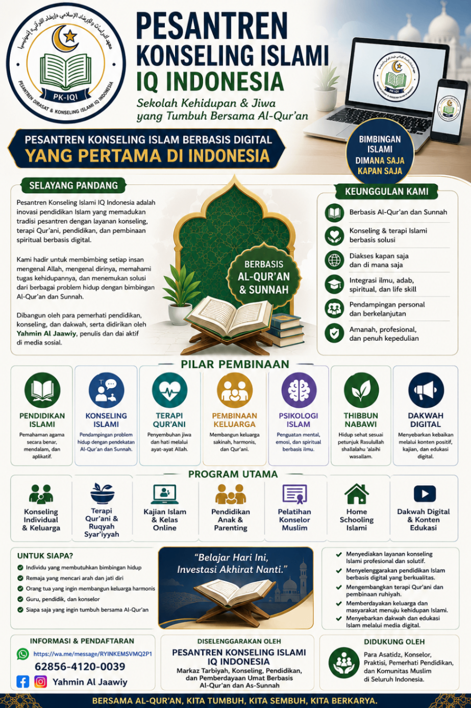 PROFIL ILMIAH PESANTREN KONSELING (DIGITAL) ISLAMI IRSYADUL QURANI (IQ) INDONESIA