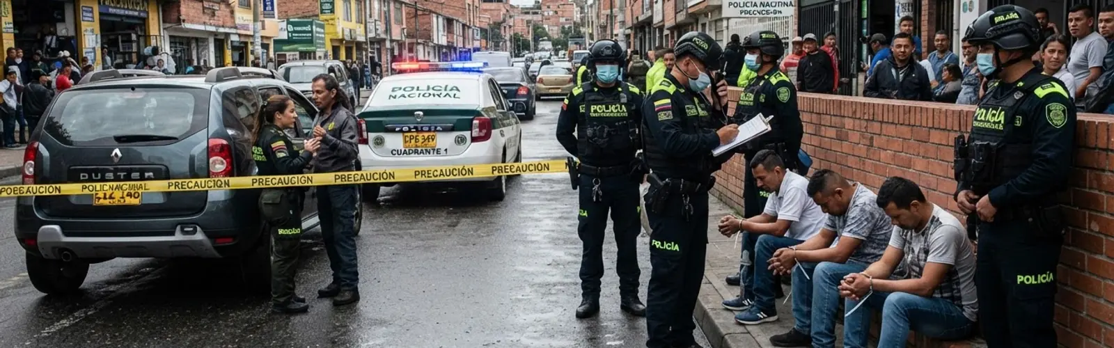 Operativo contra robo de vehículos en Barrios Unidos, Bogotá, deja cinco capturas