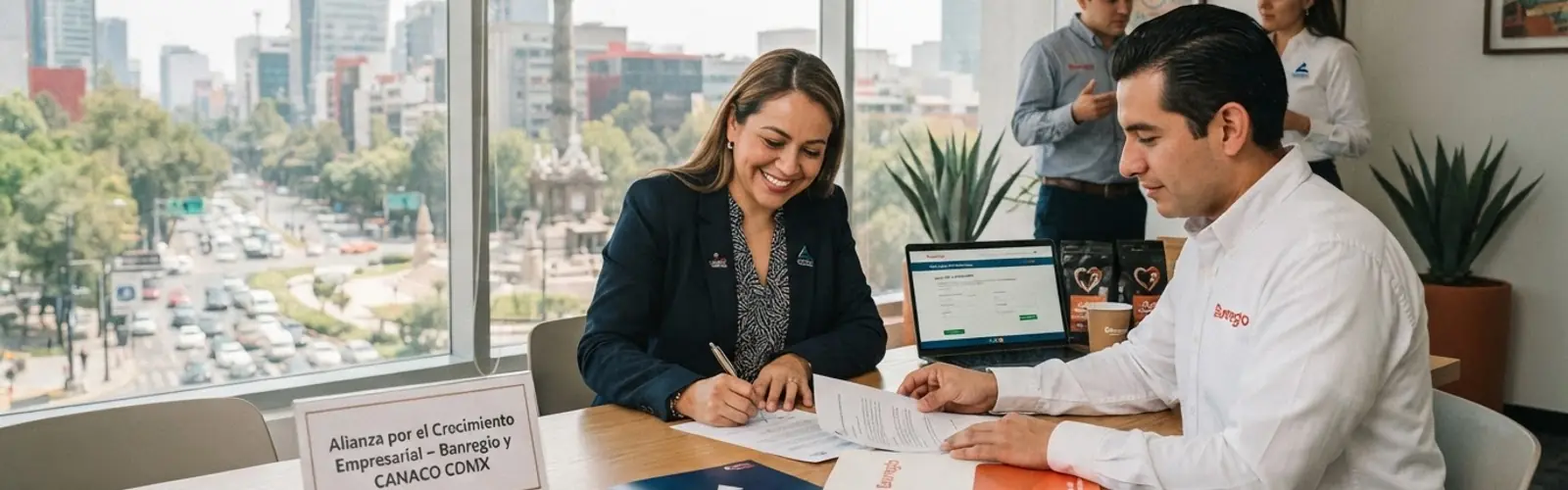 Programa de crédito y asesoría de Banregio y CANACO para empresas de Mexico City