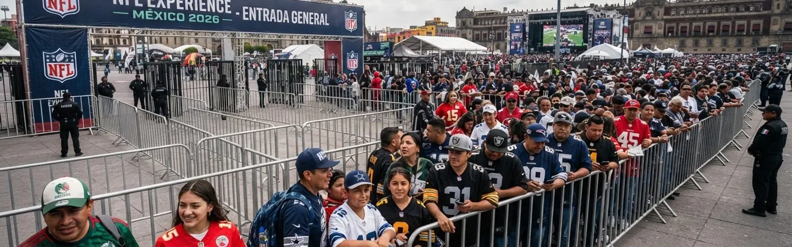 Gran afluencia de aficionados en los eventos de la NFL Experience en Mexico City