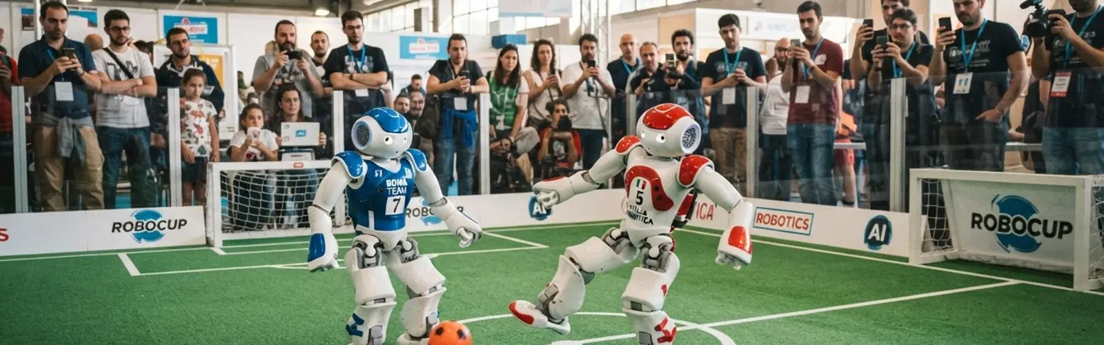 Torneo di calcio per robot umanoidi RoboCup alla Maker Faire Rome