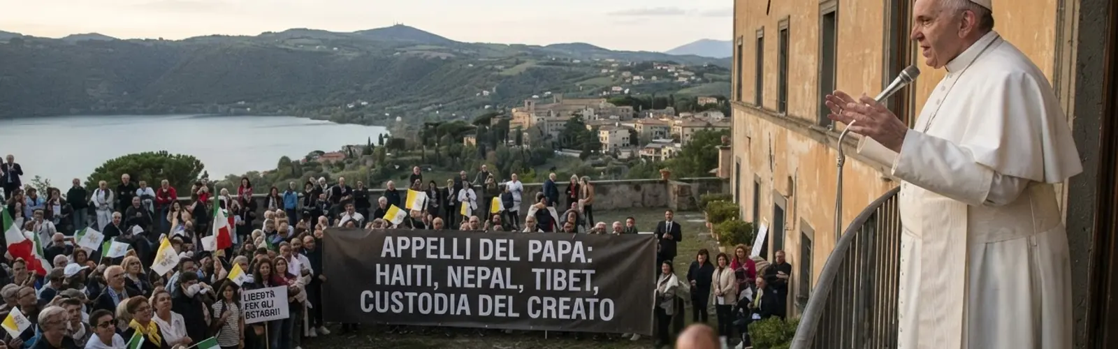 Appelli del Papa da Castel Gandolfo per crisi umanitarie e ambientali