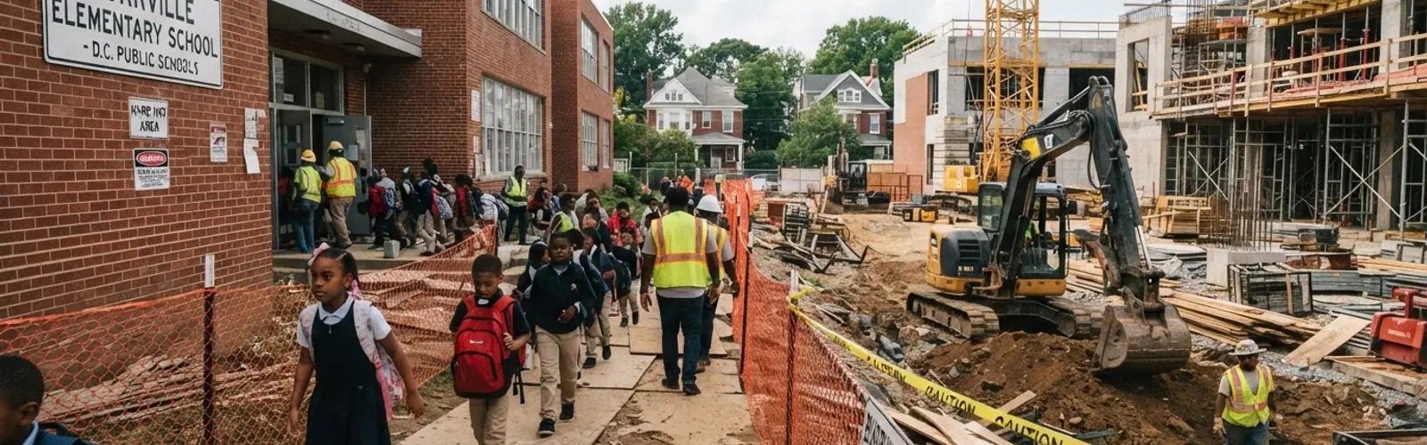 Safety concerns raised over active construction at Burrville Elementary in Washington DC