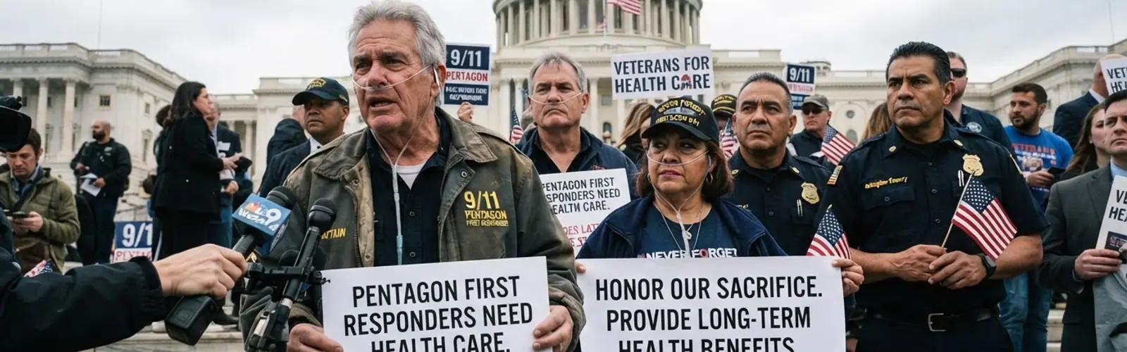 Pentagon 9/11 first responders advocate for federal health benefits from Congress