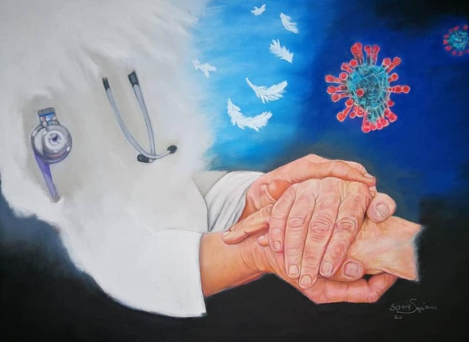 Pastello pastel hyperrealism art hyperrealist artist allievi di klirò artista coronavirus covid covid19 art
