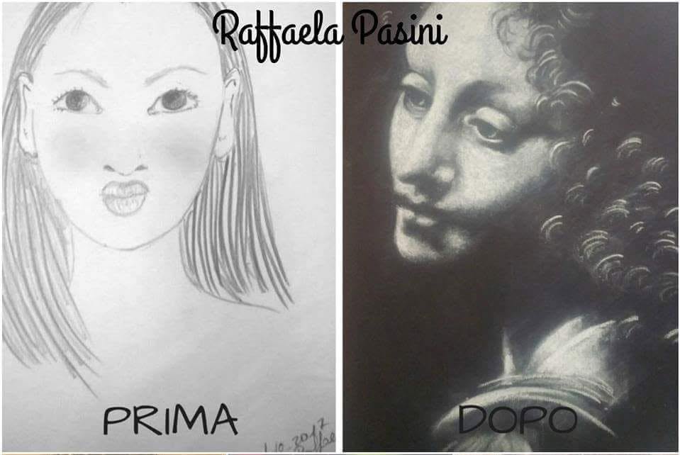 prima e dopo, matita, grafite, gli allievi di klirò, lezione di disegno, pittura, arte, scuola arte, Roma