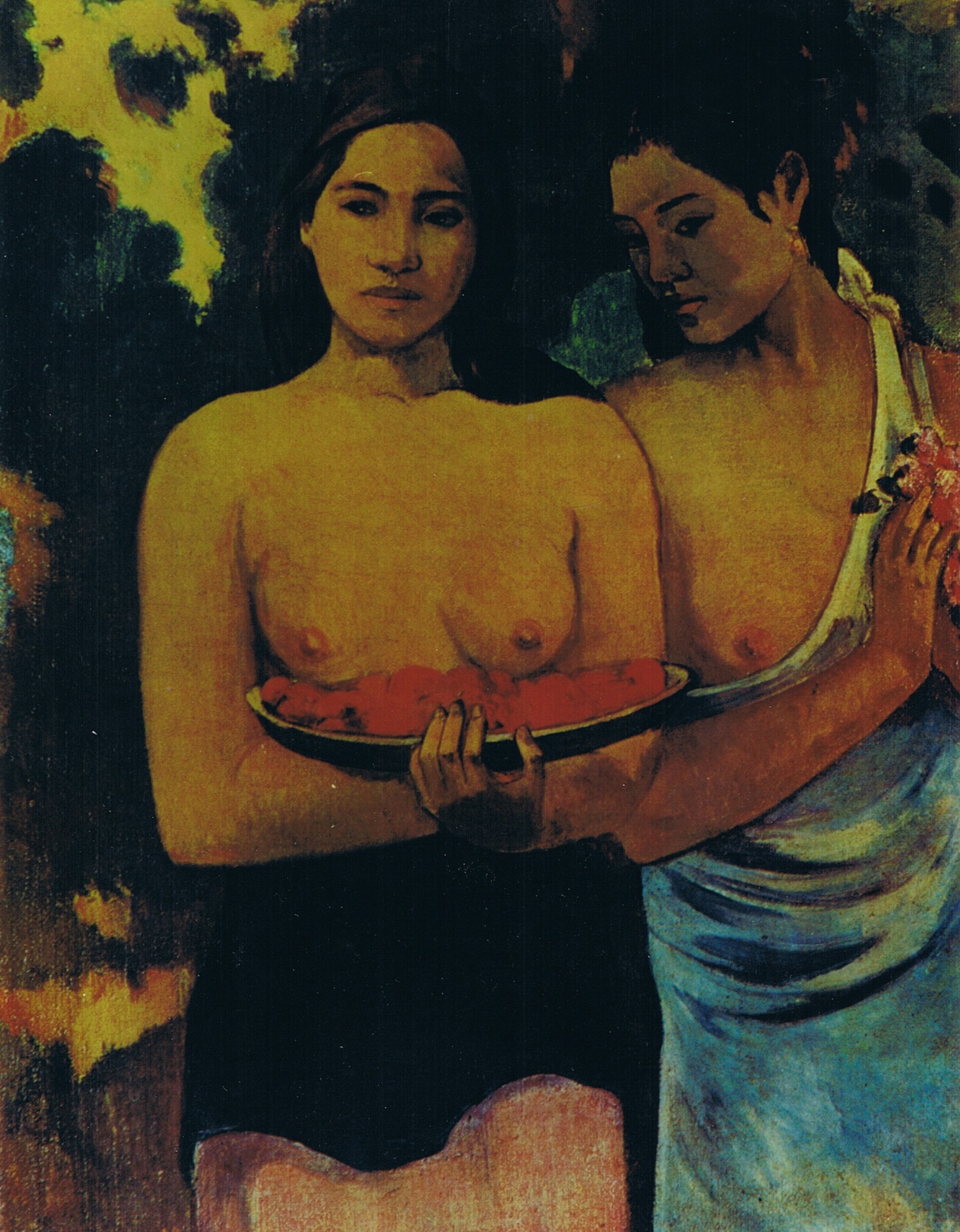 Paul Gauguin  Due donne tahitiane falso d'autore copia klirò