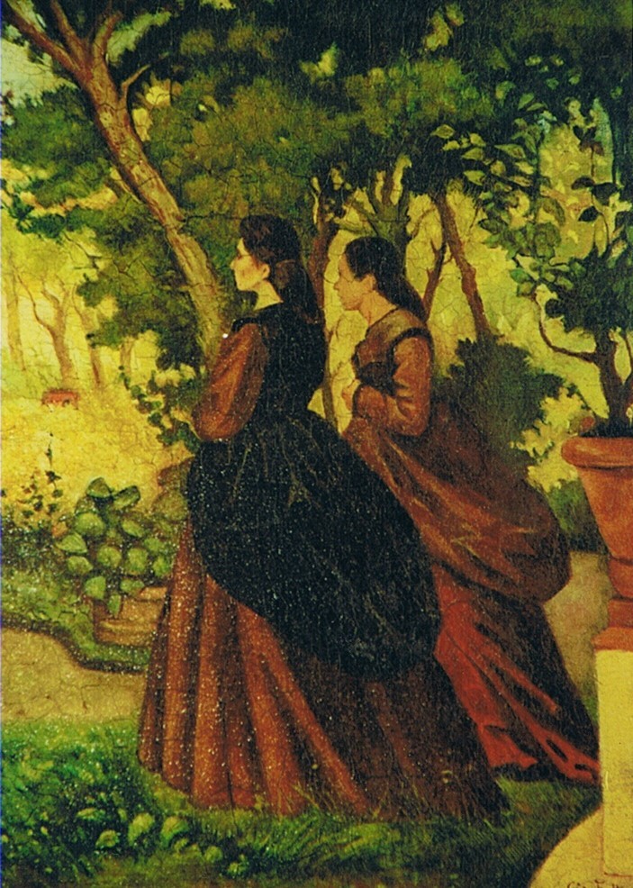 Giovanni Fattori  Passeggiata nel bosco klirò falso d'autore falsi d'autore clizia omarini 