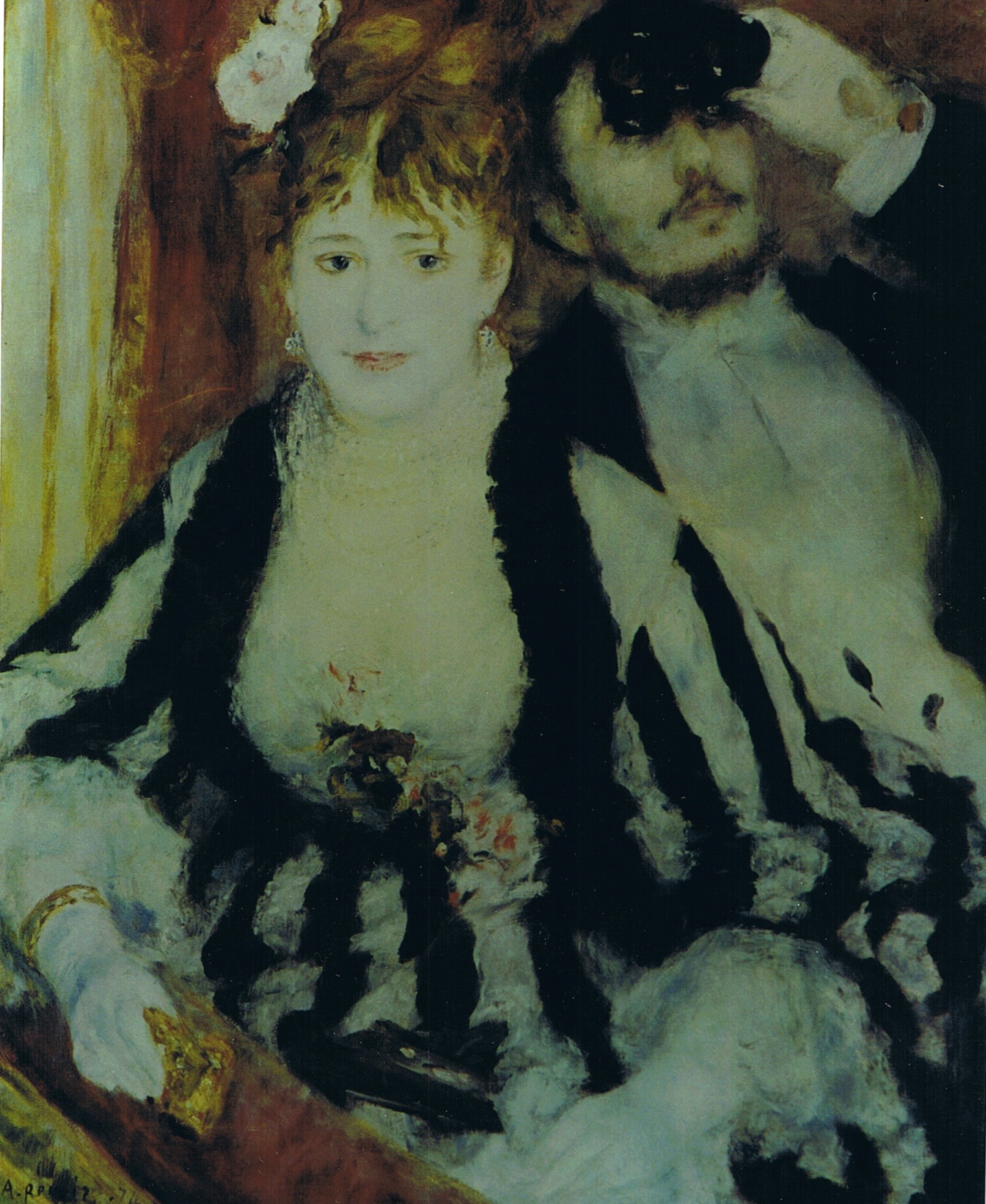 Pierre Auguste Renoir  Il loggione klirò copia falso d'autore falsi copie dipinto arte