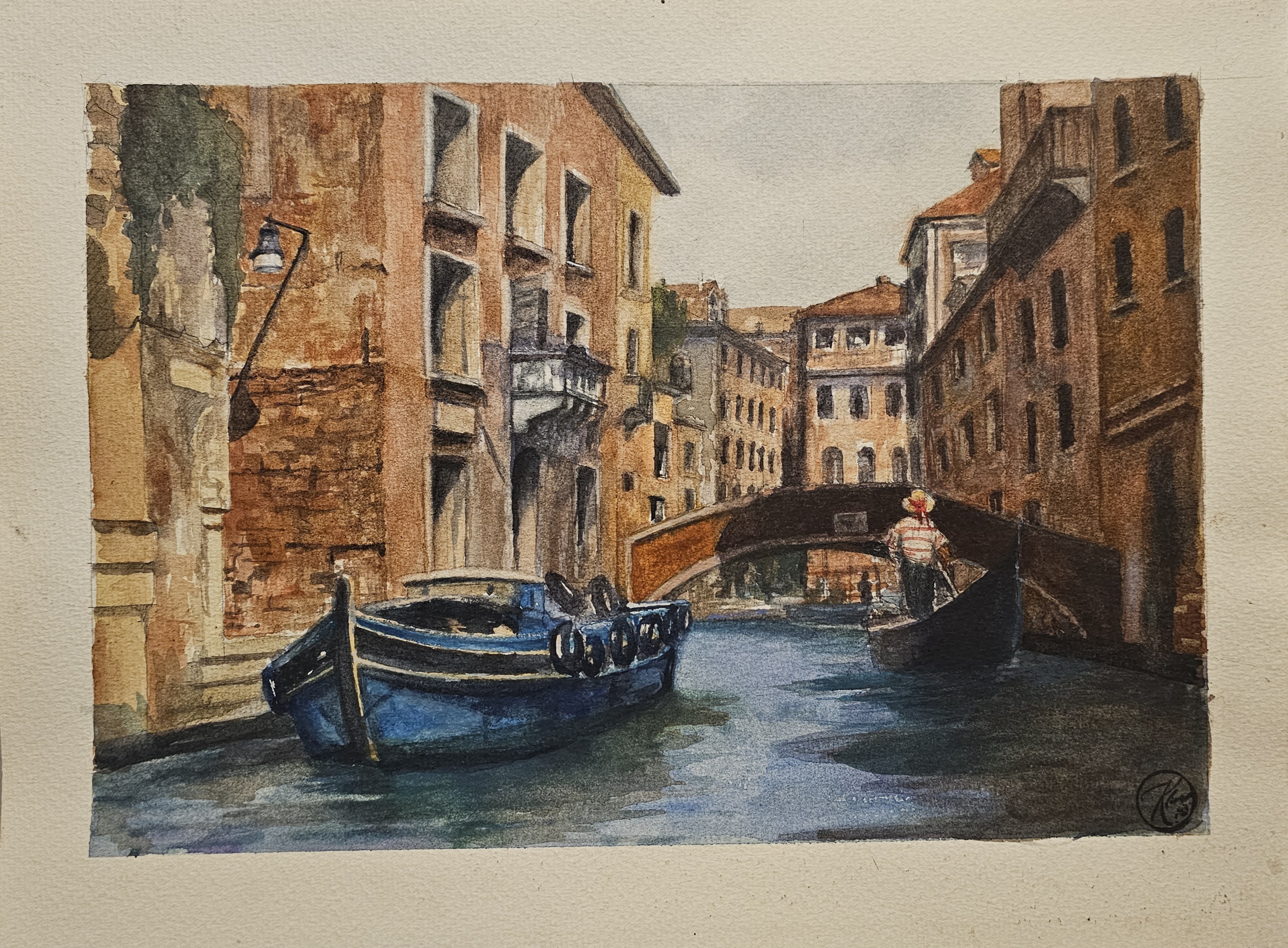 Dipinto ad acquerello di Venezia di Klirò 