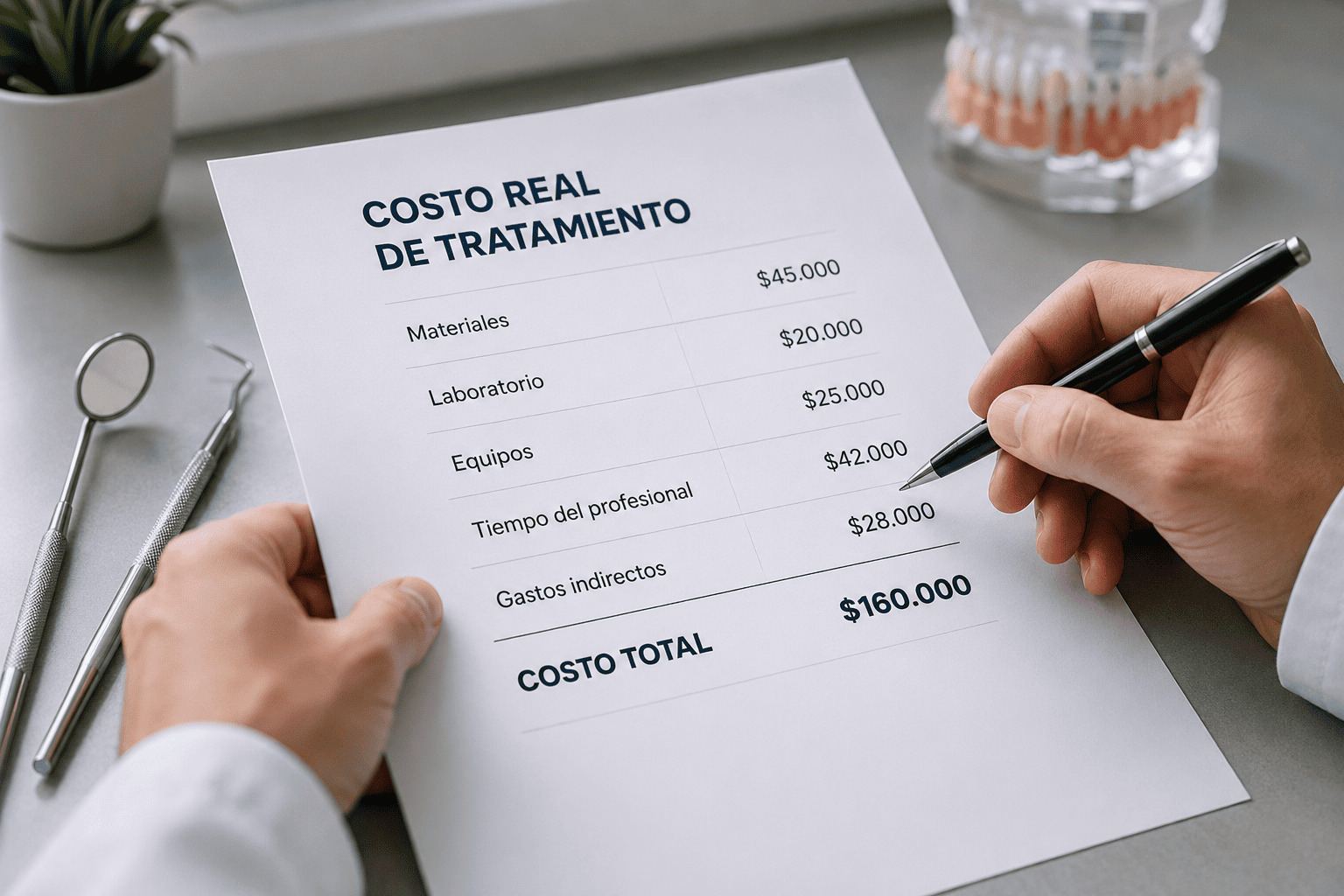 Costo por hora clínica en odontología