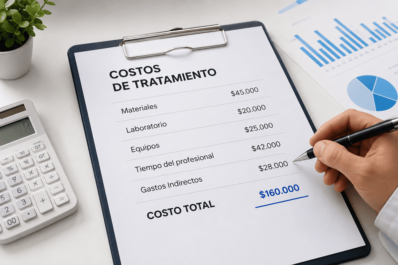 Cálculo del costo real de un tratamiento odontológico
