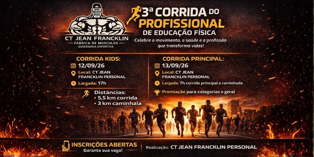 3ª CORRIDA DO PROFISSIONAL EM EDUCAÇÃO FÍSICA