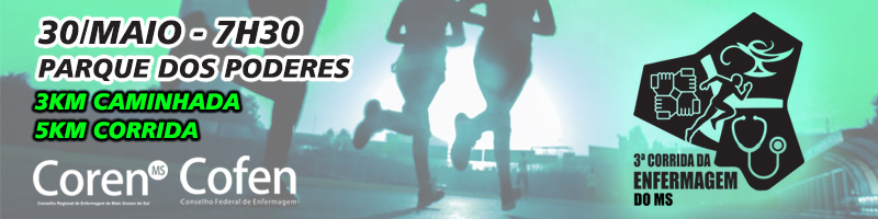 Arte da 3ª CORRIDA DO COREN/MS – CAMPO GRANDE/MS. 