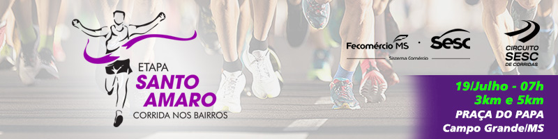 Arte da CIRCUITO SESC DE CORRIDA NOS BAIRROS  - ETAPA SANTO AMARO