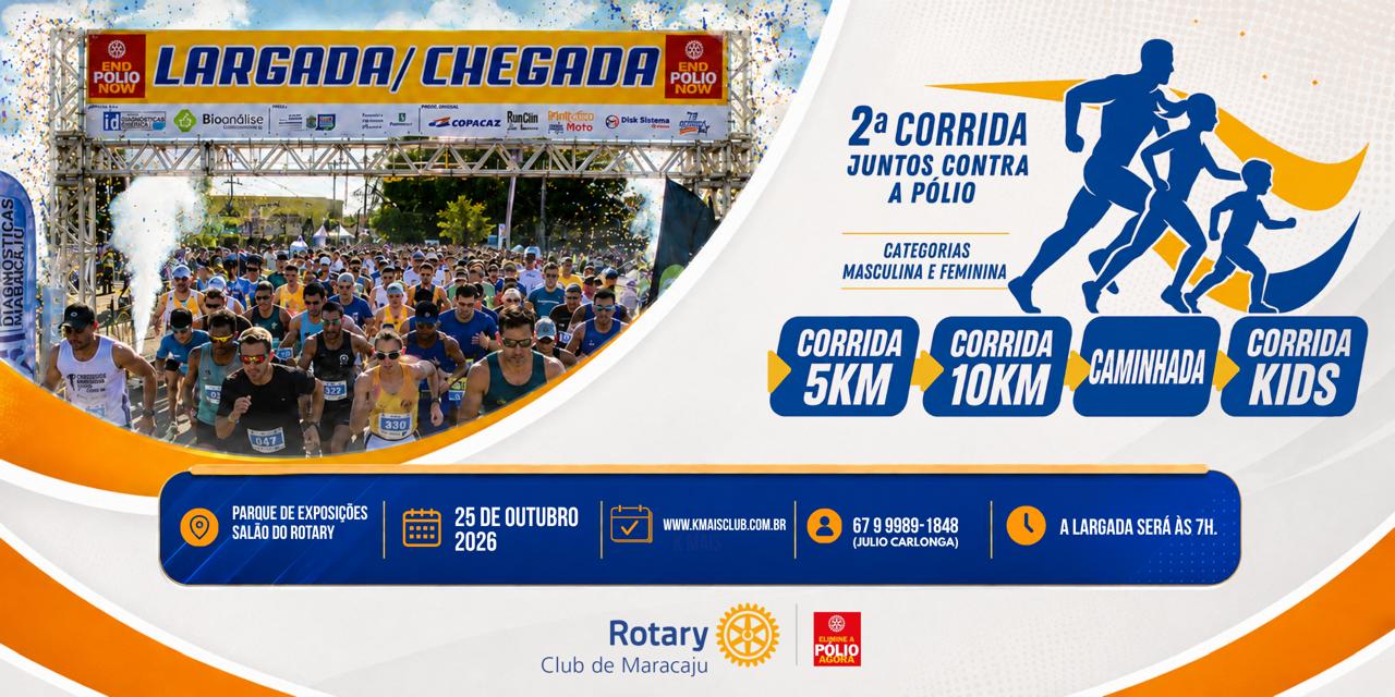2ª CORRIDA JUNTOS CONTRA A PÓLIO ROTARY CLUB DE MARACAJU