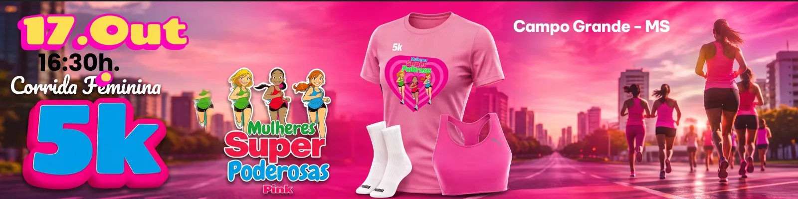 Arte da CORRIDA MULHERES SUPER PODEROSAS 5KM 2026
