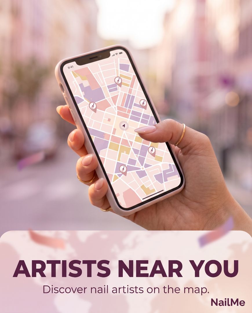 Your next nail artist is closer than you think 📍

Open the map, see verified nail artists near you, check portfolios and reviews, and book — all without leaving the app.

#nailartist #localnails #nailsalon #nailapp #nailbooking #findanartist #nailsnearme #beautymap #nailinspo #nailsofinstagram – photo 1