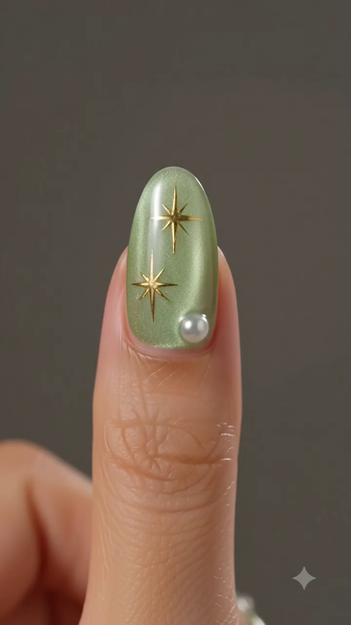 ✨ Green Jade Elegance // 翡翠綠奢華美甲 ✨

Each nail is a unique piece of art, blending soft jade greens, 3D floral accents, and shimmering gold details. Absolutely obsessed! 🌿💅

每一枚指甲都是獨一無二的藝術品，融合了溫柔的翡翠綠、立體花卉與閃耀金絲，完美演繹高級感！🌿💅

#NailInspo #LuxuryNails #GreenNails #JadeGreen #美甲 #美甲設計 #奢華美甲 #綠色美甲 – photo 1