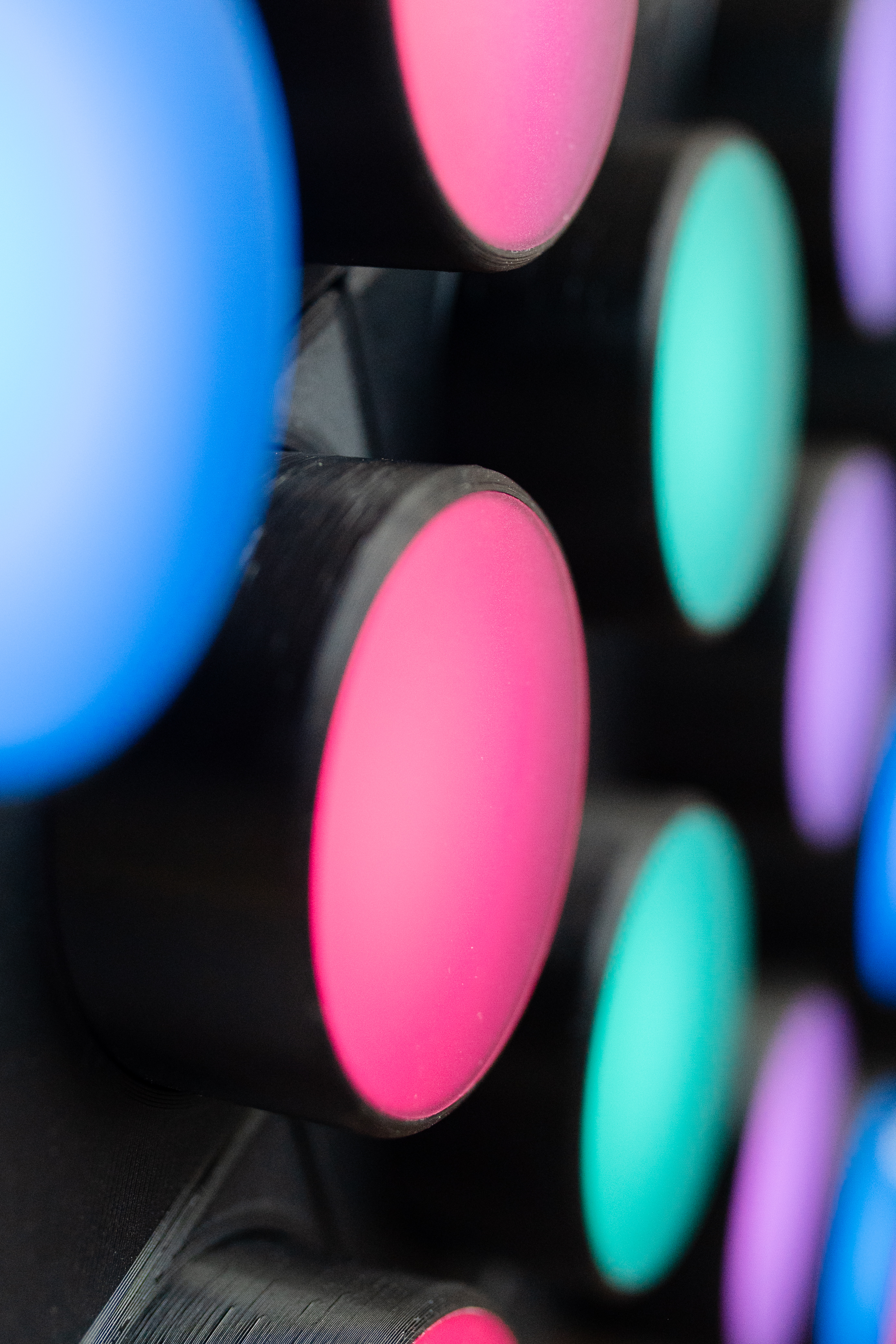 Colorful Knobbles display