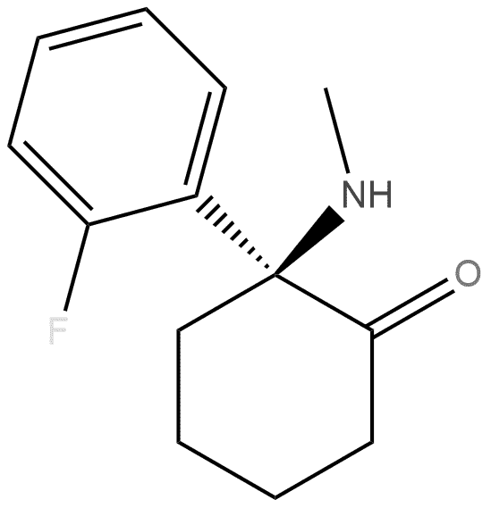 2-Fluorodeschloroketamine molecular scheme