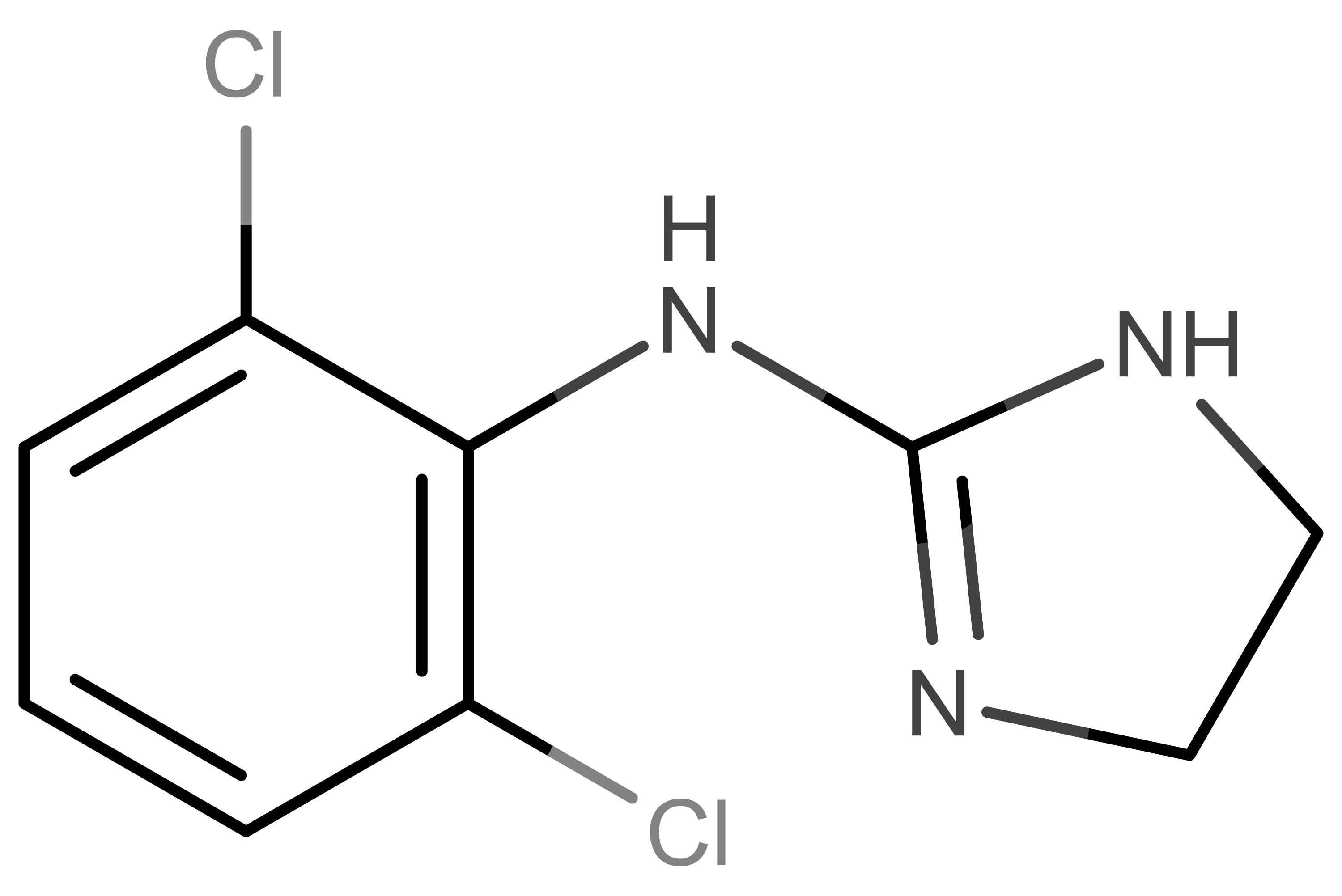 Clonidine molecular scheme