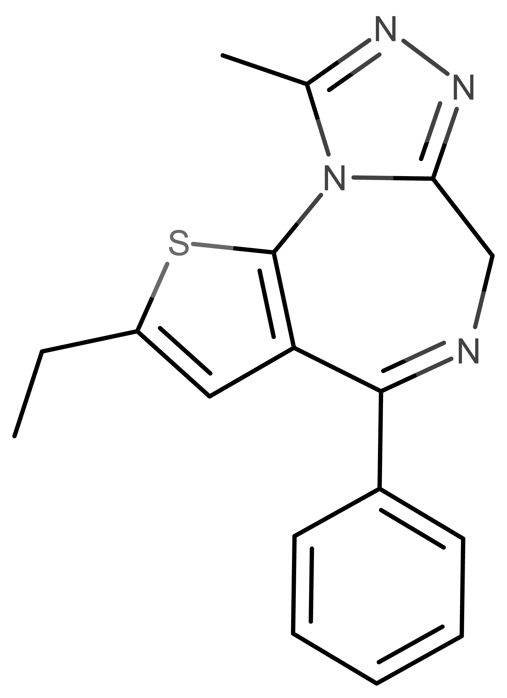 Deschloroetizolam molecular scheme