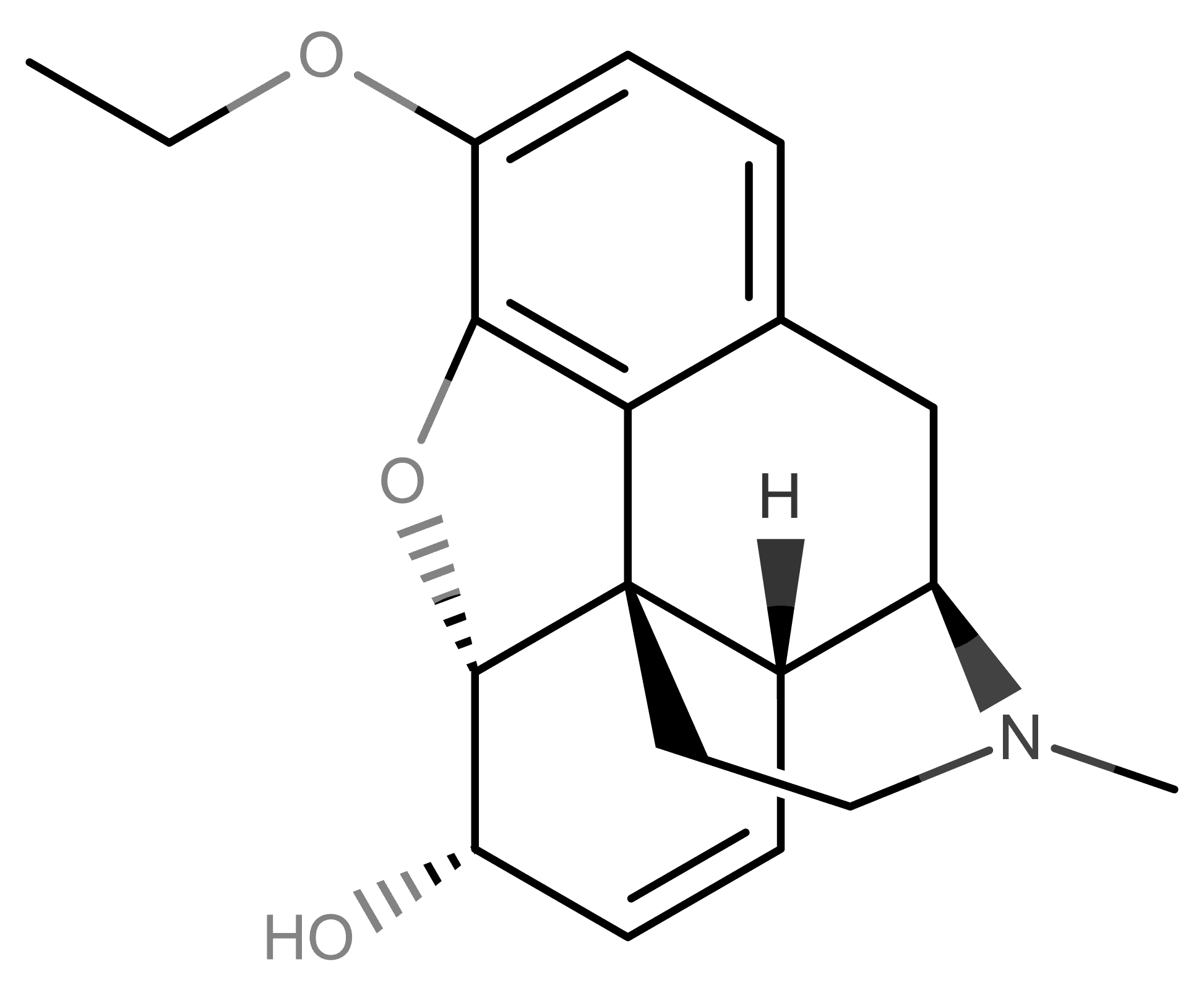Ethylmorphine molecular scheme