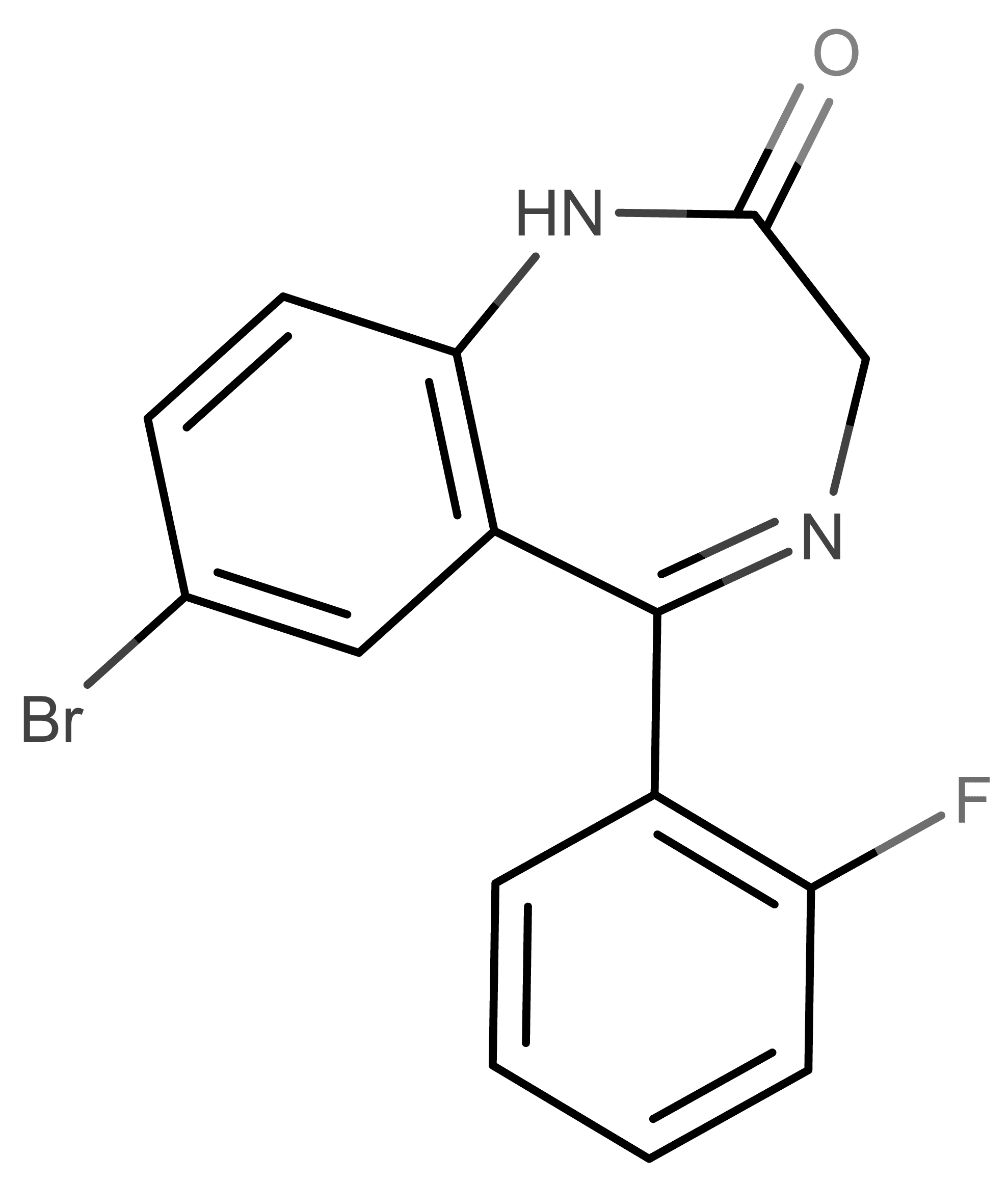 Flubromazepam molecular scheme