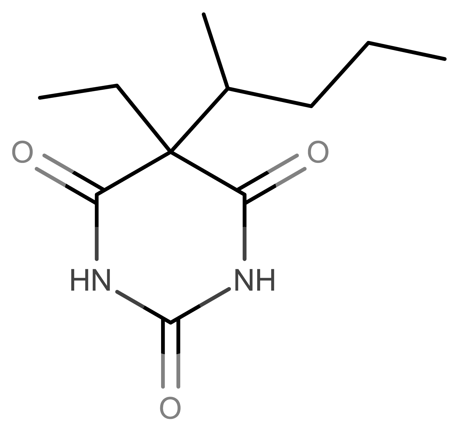 Pentobarbital molecular scheme