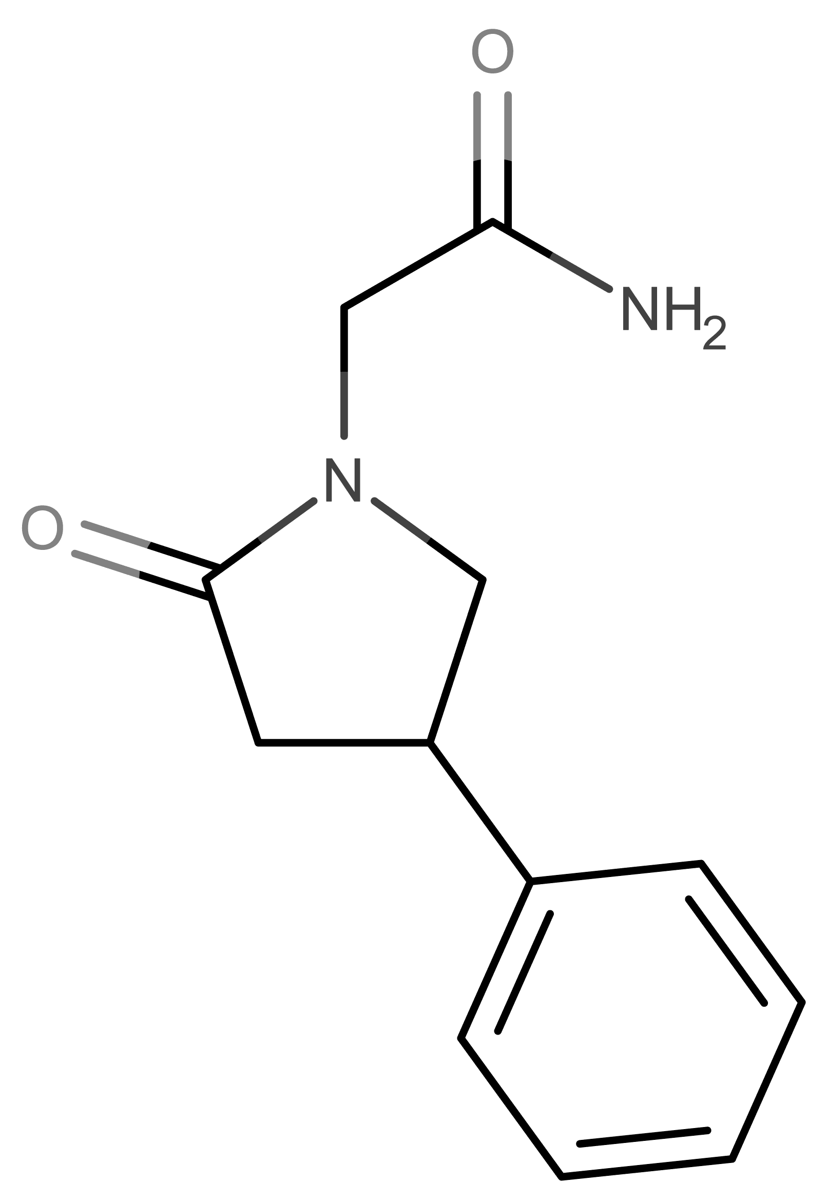 Phenylpiracetam molecular scheme