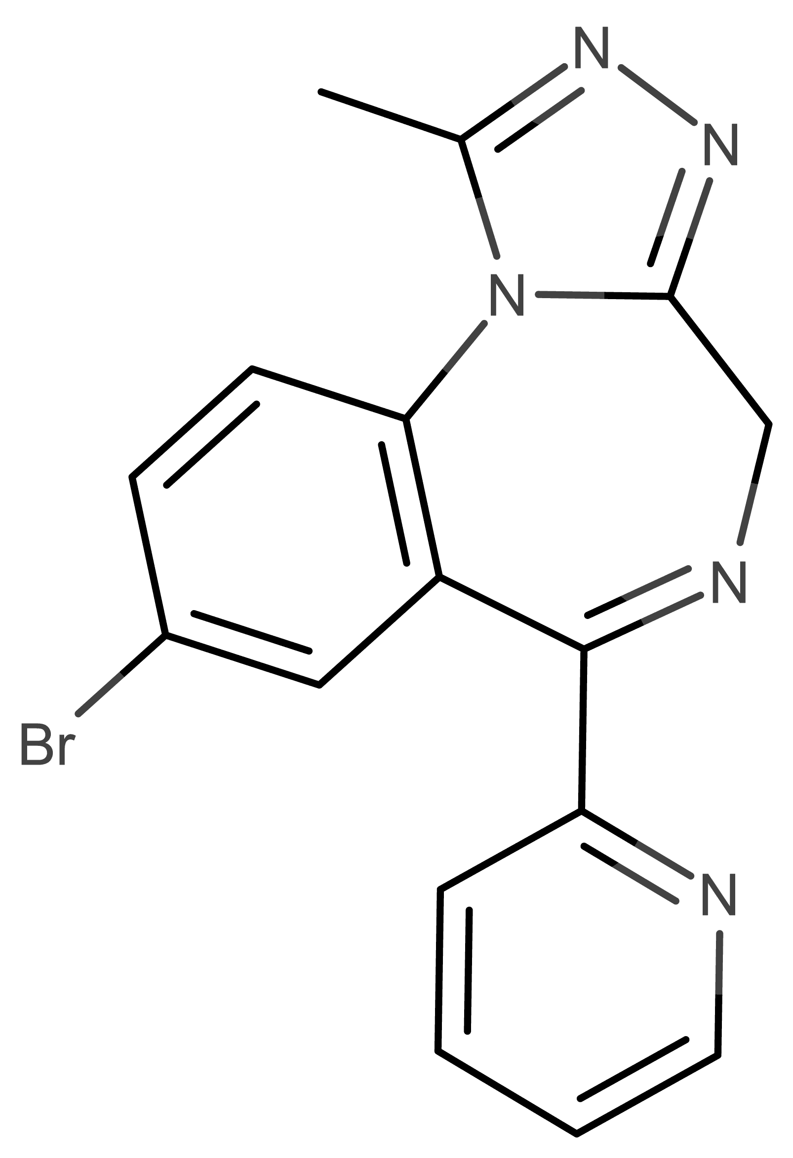 Pyrazolam molecular scheme