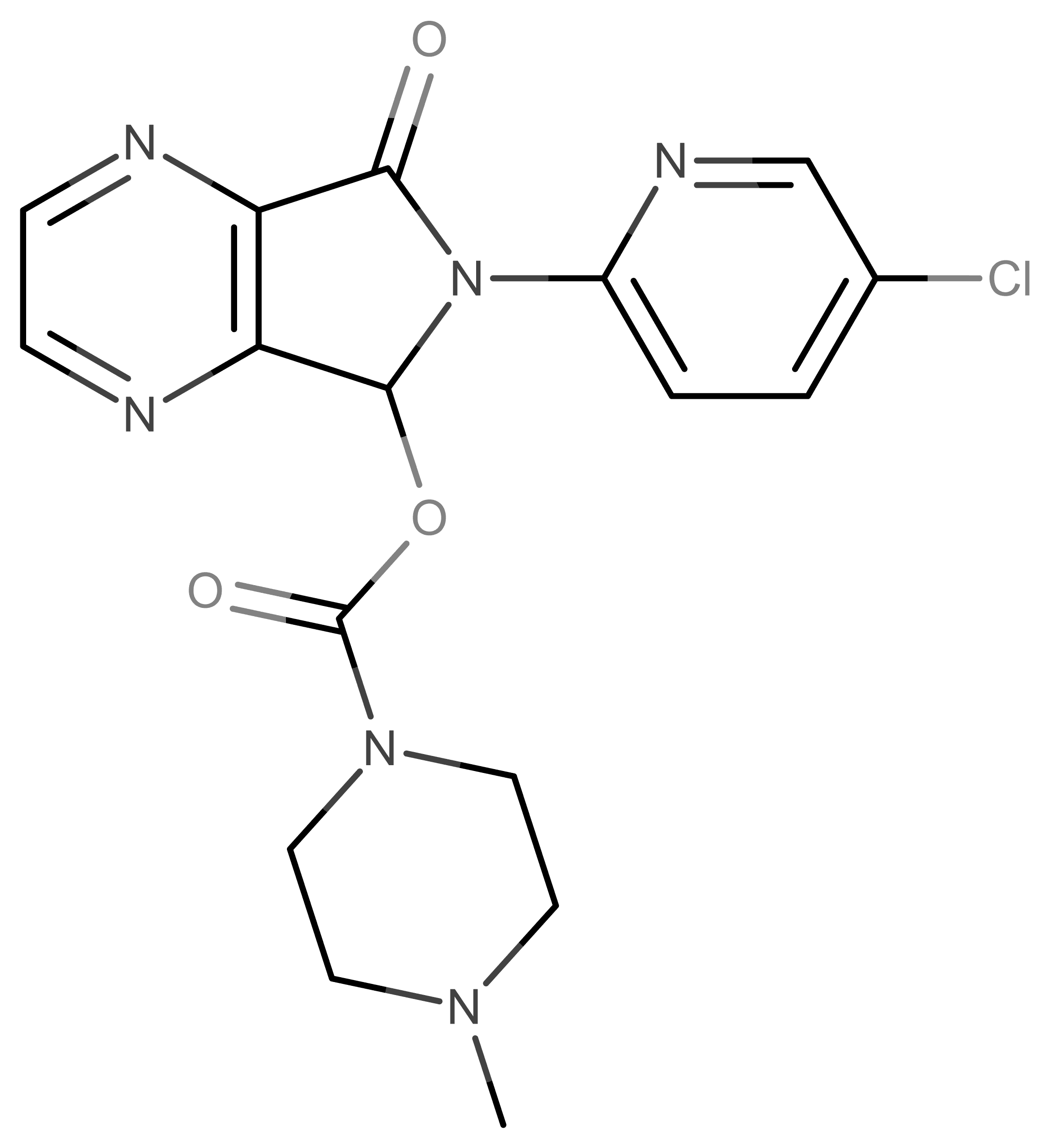 Zopiclone molecular scheme