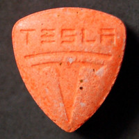 Orange S Tesla molecular scheme