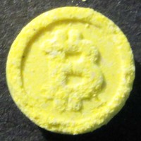 Yellow Bitcoin molecular scheme