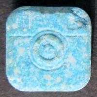 Blue Instagram molecular scheme