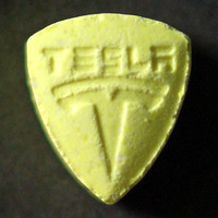 Yellow Tesla molecular scheme