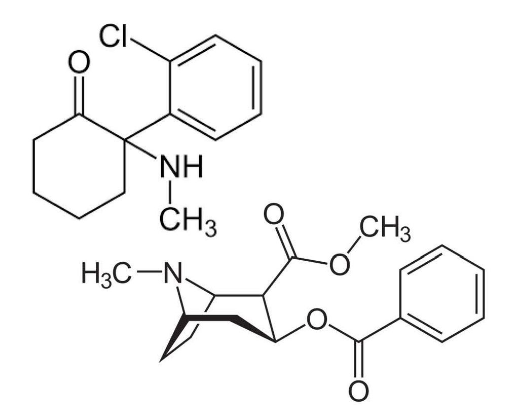 Cocaine & Ketamine sold as Ketamine molecular scheme