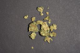 Cannabis with synthetic cannabinoid molecular scheme