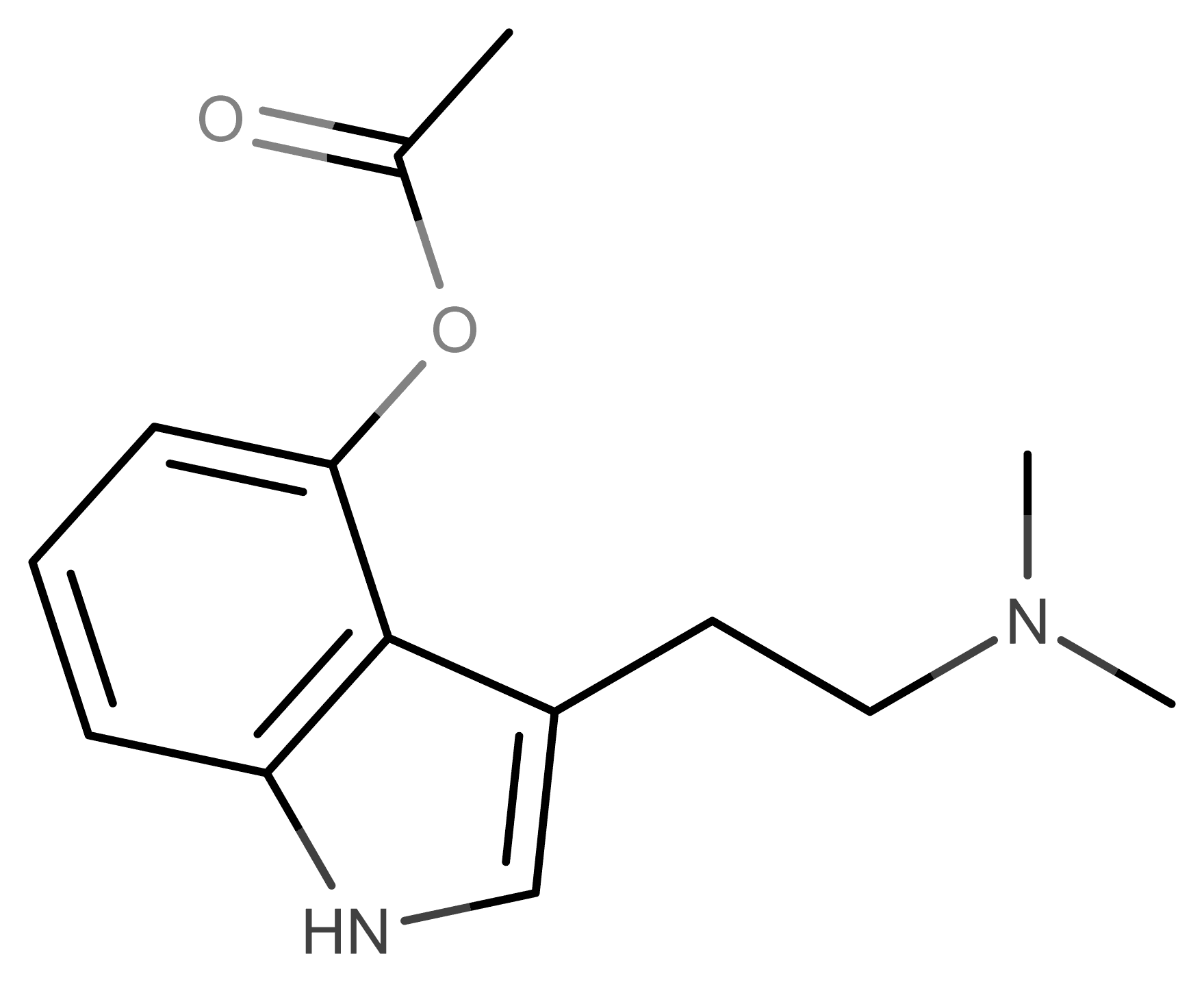 4-AcO-DMT molecular scheme