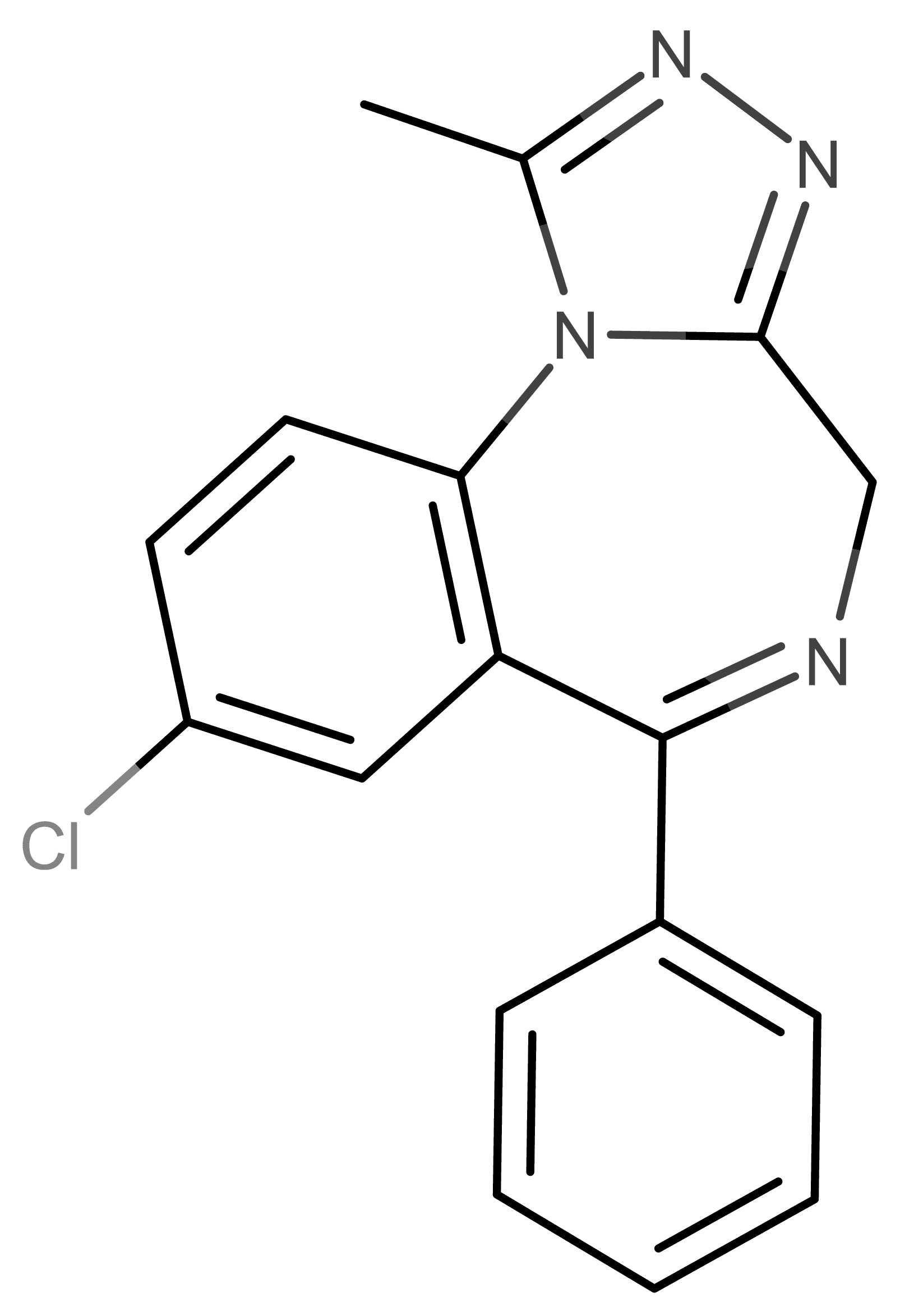 Alprazolam molecular scheme