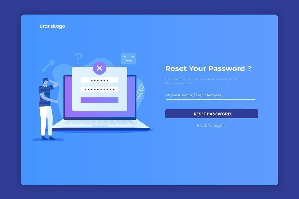 A screen to reset your password in a patient portal's center