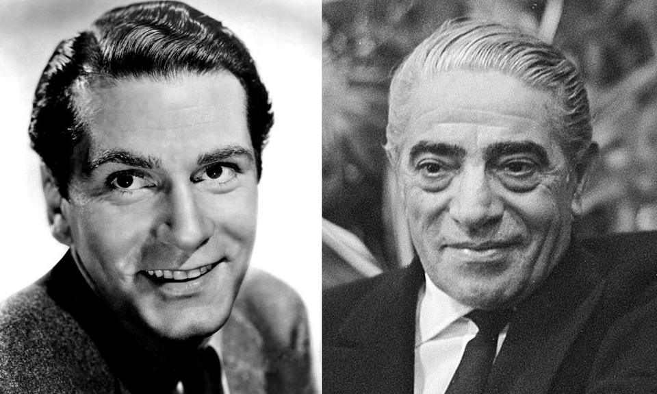 Laurence Olivier and Aristotle Onassis (left to right)