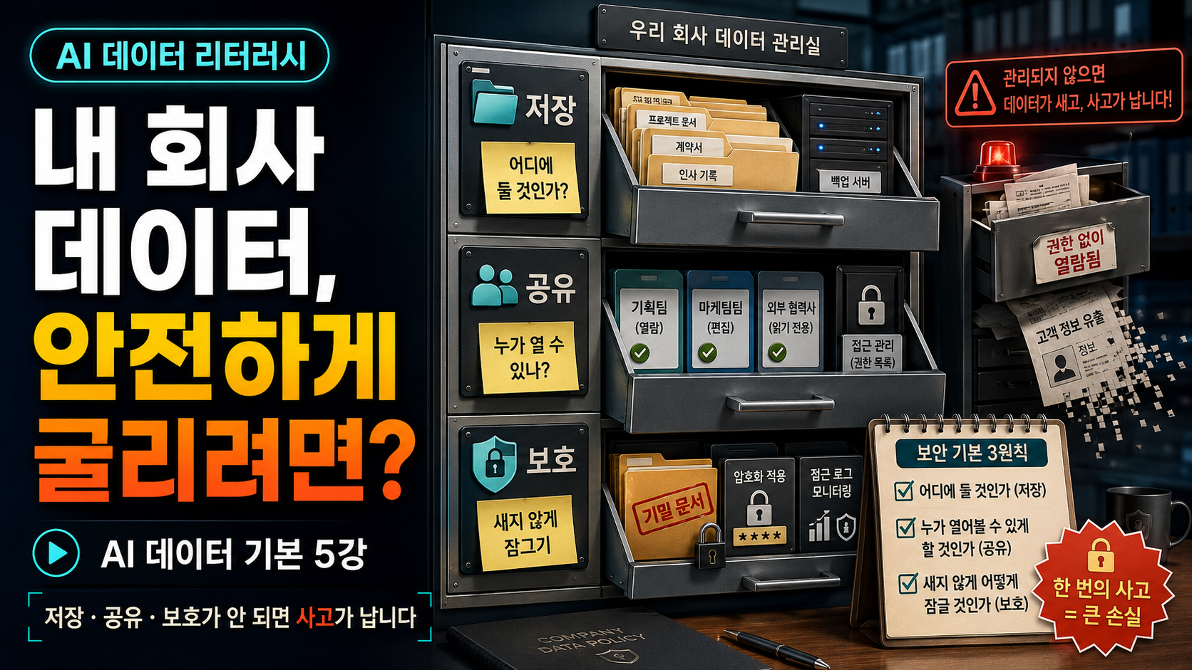 내 회사 데이터, 안전하게 굴리려면? — AI 데이터 기본 5강